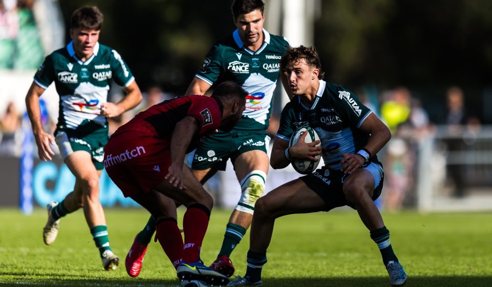 Pau, FRANCE - September 27 :   during the TOP 14 match between Section Paloise and Lyon at Stade du Hameau on September 27, 2025 in Pau, FRANCE. (Photo by Romain Perchicot)