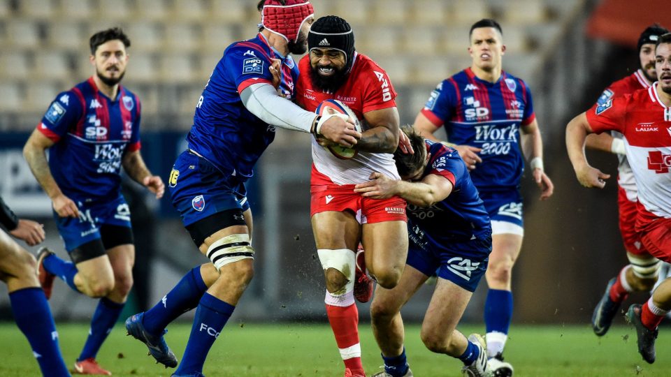 Francis SAILI of Biarritz during the PRO D2 match Between FC Grenoble Rugby and Biarritz Olympique at Grenoble, France on December 17th 2020 ( Photo by Hugo Pfeiffer / Icon Sport ) - Stade des Alpes - Grenoble (France)