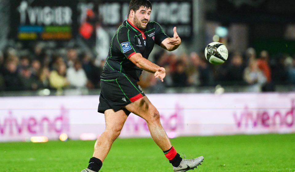 Yohan BEHEREGARAY of Biarritz during the Pro D2 match between Brive and Biarritz at Stade Amedee-Domenech on October 11, 2024 in Brive, France. (Photo by Anthony Dibon/Icon Sport)   - Photo by Icon Sport