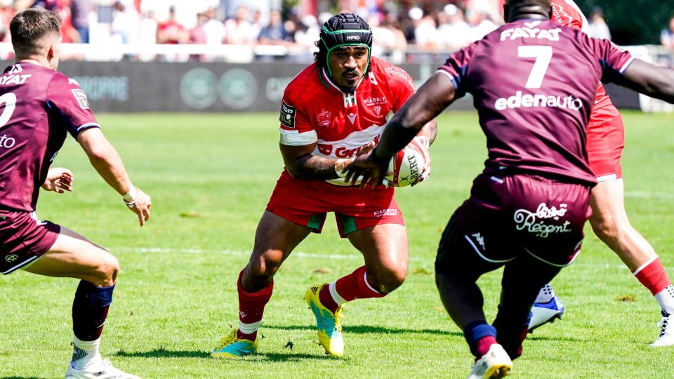 Francis SAILI of Biarritz Olympique (BOPB) during the Top 14 match between Biarritz and Bordeaux at Parc des Sports Aguilera on September 4, 2021 in Biarritz, France. (Photo by Hugo Pfeiffer/Icon Sport) - Francis SAILI - Parc des Sports d'Aguilera - Biarritz (France)