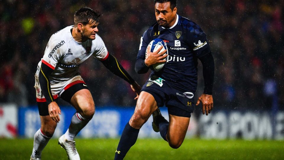 22 November 2019; Isaiah Toeava of ASM Louis Ludik of Ulster is tackled by Luke Marshall of Ulster during the Heineken Champions Cup Pool 3 Round 2 match between Ulster and ASM Clermont Auvergne at the Kingspan Stadium in Belfast. Photo by Sam Barnes/Sportsfile