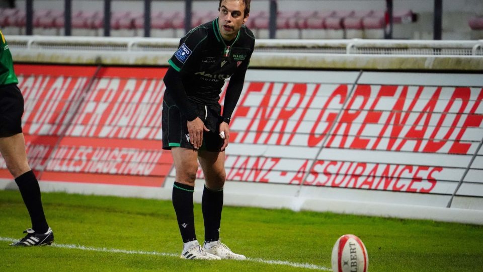 James HART of Biarritz Olympique PB during the Pro D2 match between Biarritz and Oyonnax at Parc des Sports Aguilera on March 12, 2021 in Biarritz, France. (Photo by Pierre Costabadie/Icon Sport) - Parc des Sports d'Aguilera - Biarritz (France)