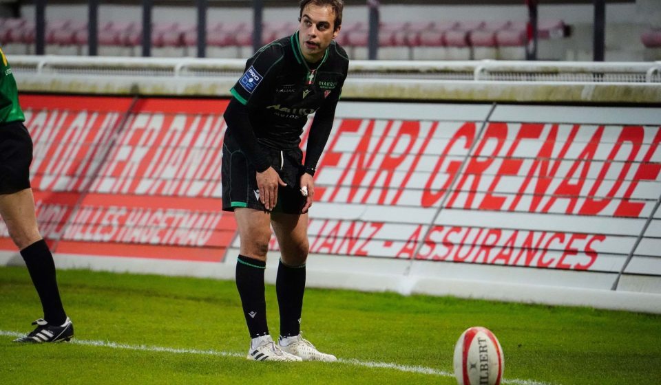 James HART of Biarritz Olympique PB during the Pro D2 match between Biarritz and Oyonnax at Parc des Sports Aguilera on March 12, 2021 in Biarritz, France. (Photo by Pierre Costabadie/Icon Sport) - Parc des Sports d'Aguilera - Biarritz (France)