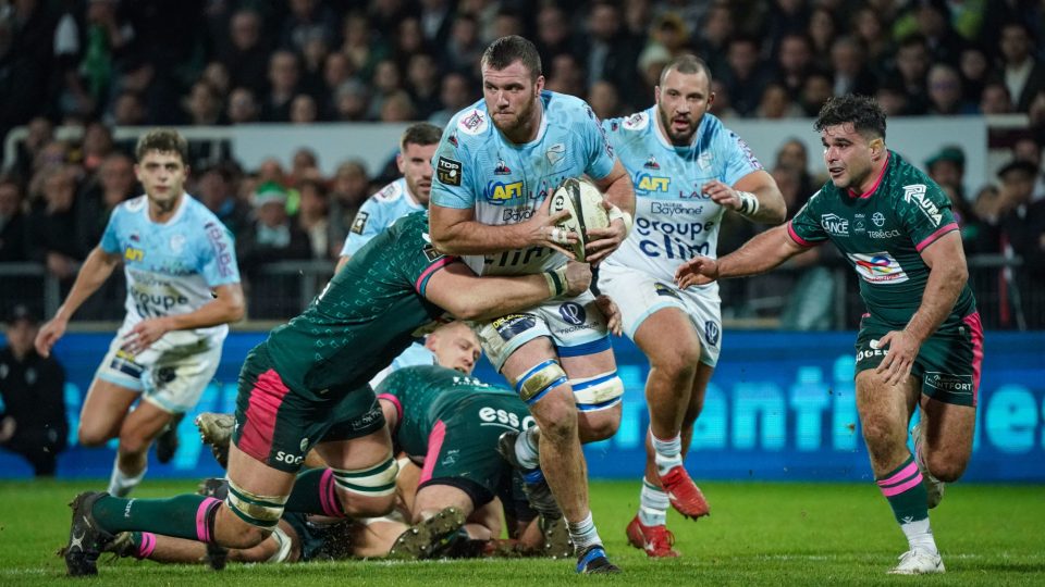 Thomas CEYTE of Aviron Bayonnais during the Top 14 match between Pau and Bayonne at Stade du Hameau on December 23, 2022 in Pau, France. (Photo by Pierre Costabadie/Icon Sport)