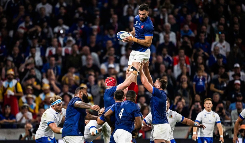 Charles Ollivon during the Rugby World Cup Pool A match between France and Italy at the OL Stadium in Lyon, south-eastern France on October 6, 2023. Photo by Eliot Blondet/ABACAPRESS.COM - Photo by Icon sport