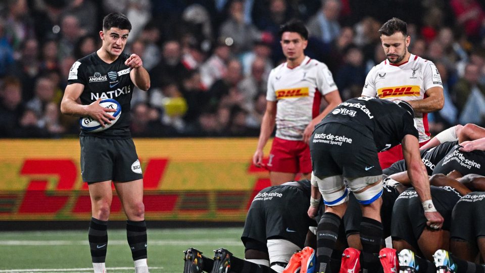 Nolann LE GARREC of Racing 92 during the Investec Champions Cup match between Racing 92 and Harlequin Football Club at Paris La Defense Arena on December 10, 2023 in Nanterre, France. (Photo by Baptiste Fernandez/Icon Sport)