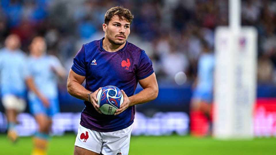 Antoine DUPONT of France warming up prior to the Rugby World Cup 2023 - Match 9 - Pool A  match between France and Uruguay at Stade Pierre Mauroy on September 14, 2023 in Lille, France. (Photo by Baptiste Fernandez/Icon Sport)