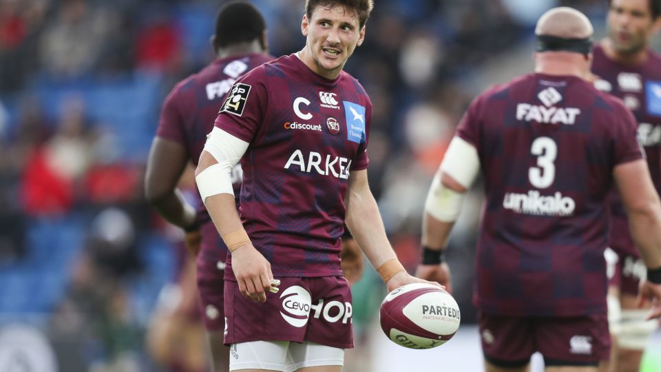Baptiste Serin of Bordeaux during the Top 14 match between Bordeaux Begles and Perpignan at Stade Chaban-Delmas on April 6, 2019 in Bordeaux, France. (Photo by Manuel Blondeau/Icon Sport)