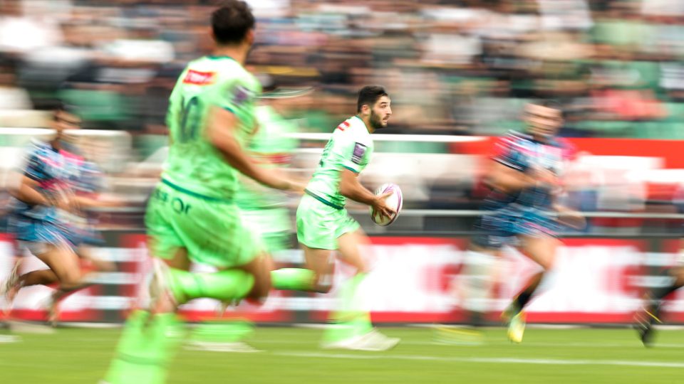 Pierre Nueno of Pau during the European Champions Cup match between Pau and Stade Francais at Stade du Hameau on October 20, 2018 in Pau, France. (Photo by Manuel Blondeau/Icon Sport)