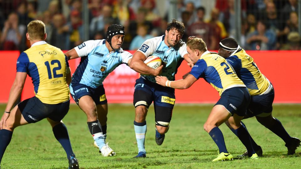 Christophe Andre of Perpignan during the french Pro D2 match between Perpignan and Nevers on September 1, 2017 in Perpignan, France. (Photo by Alexandre Dimou/Icon Sport)