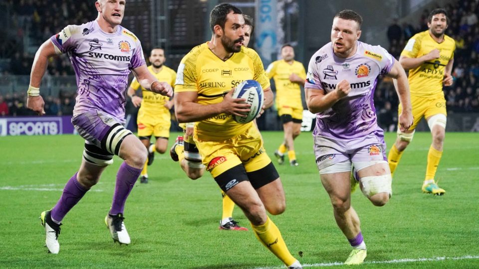 Geoffrey DOUMAYROU of La Rochelle during the European Rugby Champions Cup, Pool 2 match between La Rochelle and Exeter Chiefs on November 16, 2019 in La Rochelle, France. (Photo by Eddy Lemaistre/Icon Sport) - Geoffrey DOUMAYROU - Stade Marcel-Deflandre - La Rochelle (France)