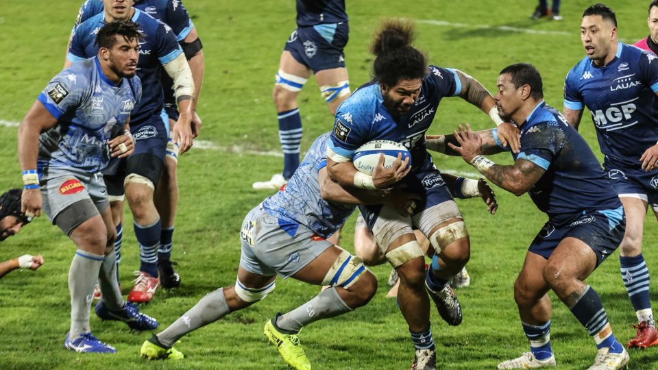 Matt LUAMANU of Bayonne during the Top 14 match between Castres and Bayonne at Stade Pierre-Fabre on February 7, 2021 in Castres, France. (Photo by Laurent Frezouls/Icon Sport) - Matt LUAMANU - Stade Pierre Fabre - Castres (France)