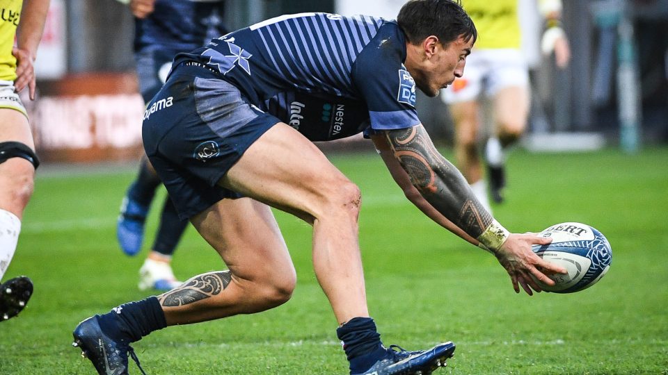 Ambrose CURTIS of Vannes during the Pro D2 match between Vannes and Carcassonne at Stade de la Rabine on March 26, 2021 in Vannes, France. (Photo by Matthieu Mirville/Icon Sport) - Ambrose CURTIS - Stade de la Rabine - Vannes (France)