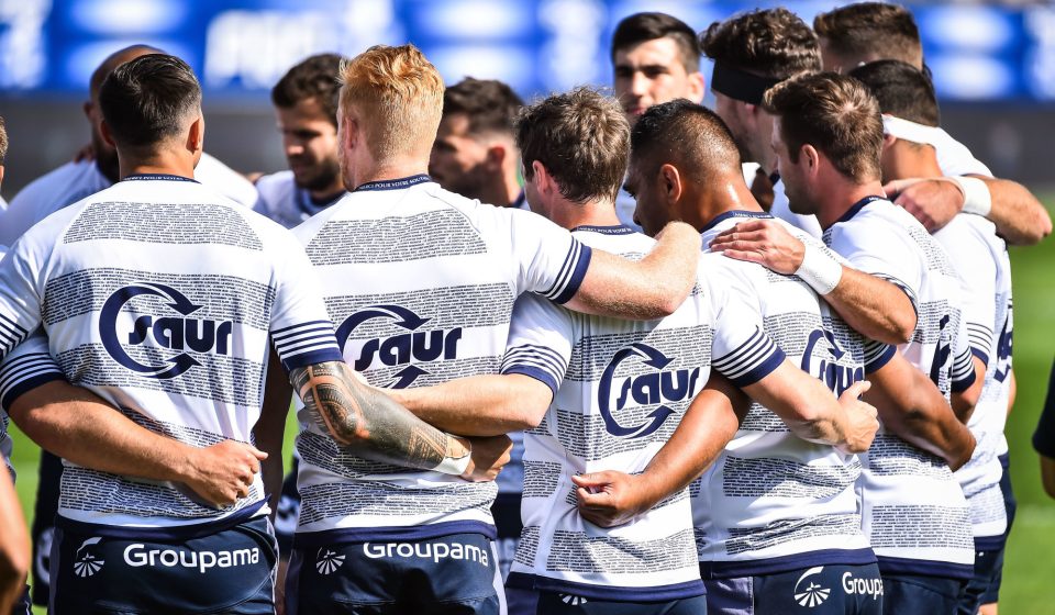 Team of Vannes during the play-off match Pro D2 between Vannes and Biarritz at Stade de la Rabine on May 30, 2021 in Vannes, France. (Photo by Matthieu Mirville/Icon Sport) - --- - Stade de la Rabine - Vannes (France)