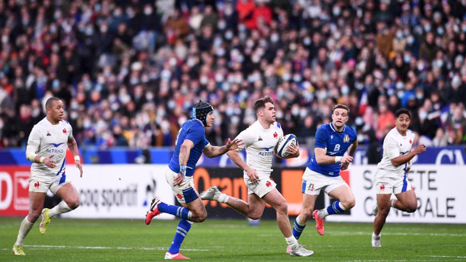 Damian PENAUD during the Six Nations Rugby match between France and Italy at Stade de France on February 6, 2022 in Paris, France. (Photo by Philippe Lecoeur/FEP/Icon Sport) - Photo by Icon sport