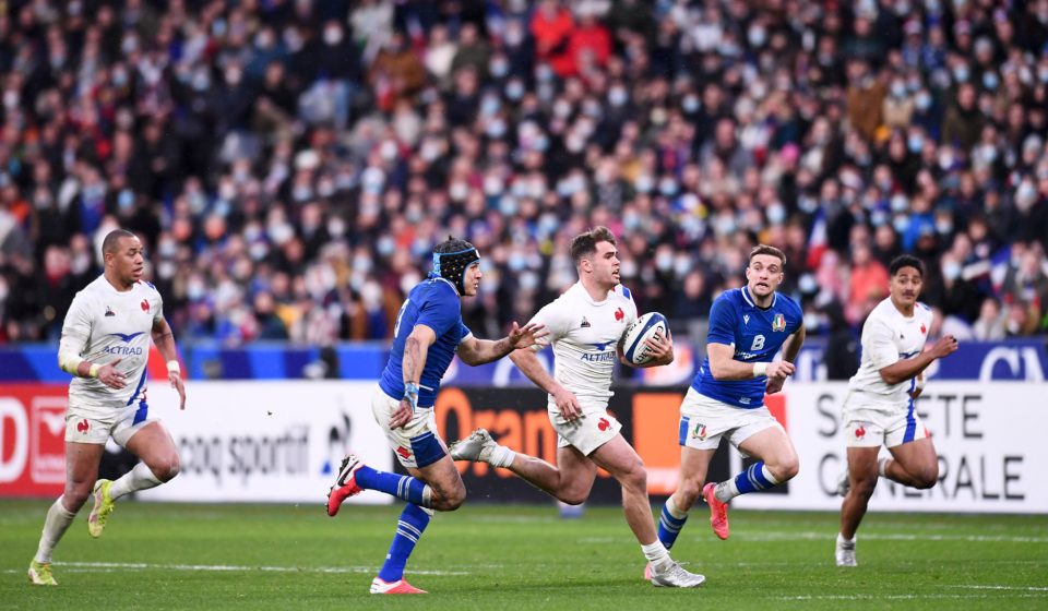 Damian PENAUD during the Six Nations Rugby match between France and Italy at Stade de France on February 6, 2022 in Paris, France. (Photo by Philippe Lecoeur/FEP/Icon Sport) - Photo by Icon sport