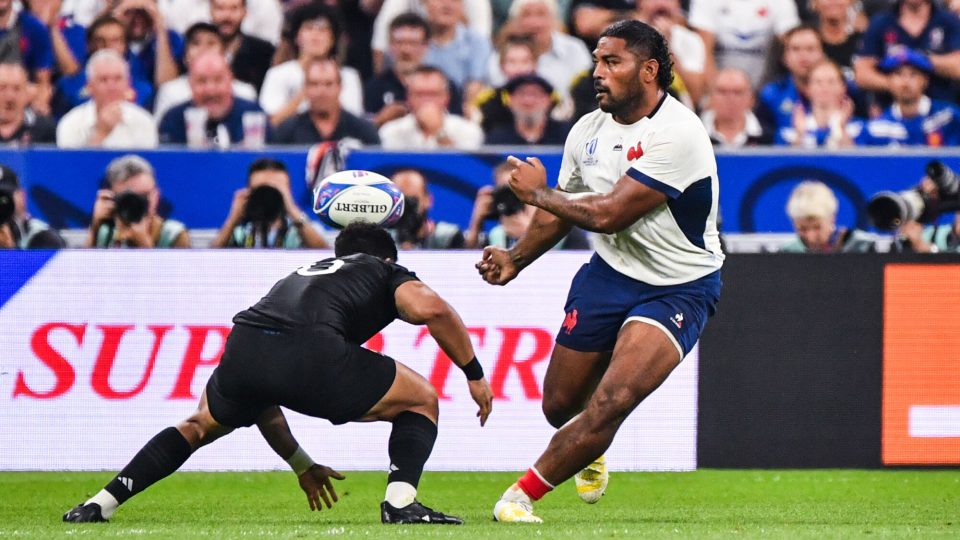 Peato MAUVAKA of France during the Rugby World Cup match between France and New Zealand at Stade de France on September 8, 2023 in Paris, France. (Photo by Sandra Ruhaut/Icon Sport)