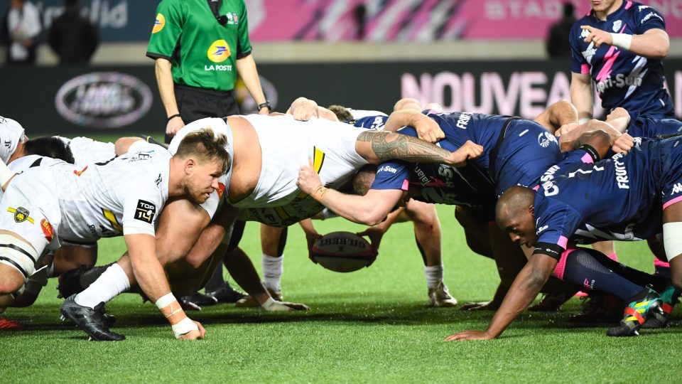 Sekou MACALOU of Stade Francais and Wiaan LIEBENBERG of La Rochelle during the Top 14 match between Stade Francais and Stade Rochelais at Stade Jean Bouin on February 15, 2020 in Paris, France. (Photo by Sandra Ruhaut/Icon Sport) - Wiaan LIEBENBERG - Sekou MACALOU - Stade Jean Bouin - Paris (France)