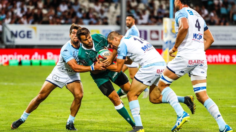 Charly Malie of Pau during the Test match between Bayonne and Pau on 9th August 2019 Photo : Icon Sport