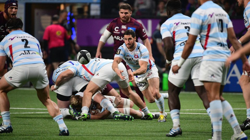 Maxime Machenaud of Racing 92 during the Top 14 match between Racing 92 and Bordeaux Begles at Paris La Defense Arena on March 24, 2019 in Nanterre, France. (Photo by Dave Winter/Icon Sport)