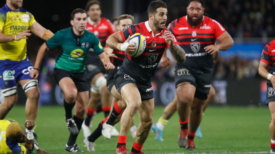 Sofiane GUITOUNE of Toulouse  during the Top 14 match between Clermont and Toulouse at Parc des Sport Marcel-Michelin on January 1, 2023 in Clermont-Ferrand, France. (Photo by Romain Biard/Icon Sport)