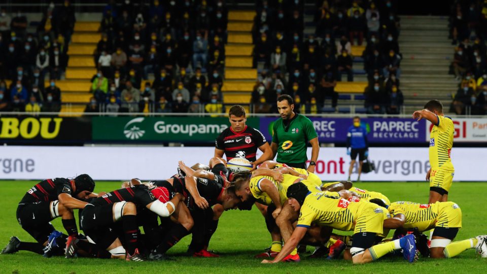 Antoine DUPONT of Toulouse during the Top 14 match between ASM Clermont and Stade Toulousain at Parc des Sport Marcel-Michelin on September 6, 2020 in Clermont-Ferrand, France. (Photo by Romain Biard/Icon Sport) - Antoine DUPONT - Mathieu RAYNAL - Stade Marcel Michelin - Clermont Ferrand (France)