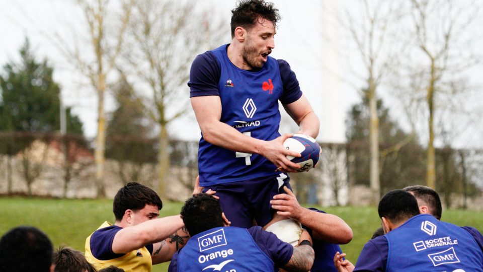 Paul Gabrillagues of France during the training session of France at Centre National de Rugby on January 24, 2024 in Marcoussis, France. (Photo by Dave Winter/Icon Sport)