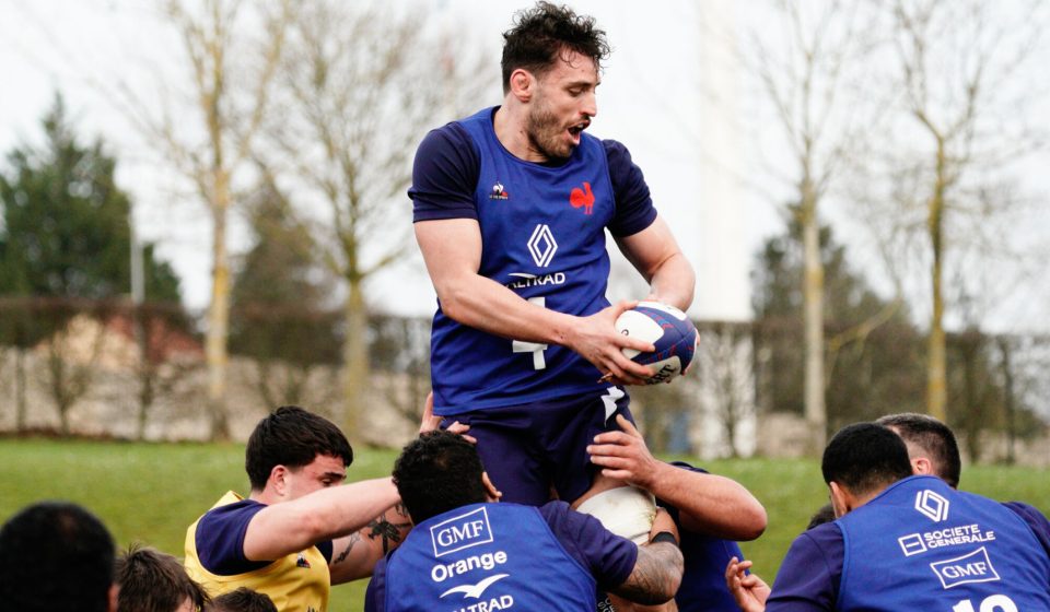 Paul Gabrillagues of France during the training session of France at Centre National de Rugby on January 24, 2024 in Marcoussis, France. (Photo by Dave Winter/Icon Sport)
