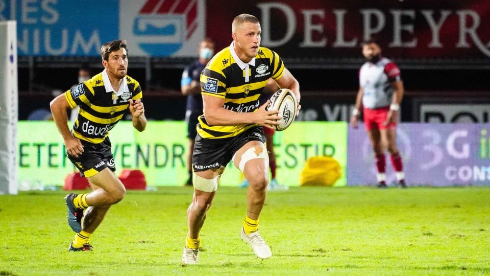 Santiago Nicolas MONTAGNER of Mont de Marsan during the Pro D2 match between Stade montois and Association sportive de Béziers Hérault, at Guy Boniface Stadium, Mont-de-Marsan, France on 4 September 2020. (Photo by Pierre Costabadie/Icon Sport) - Santiago MONTAGNER - Stade Guy Boniface - Mont-de-Marsan (France)