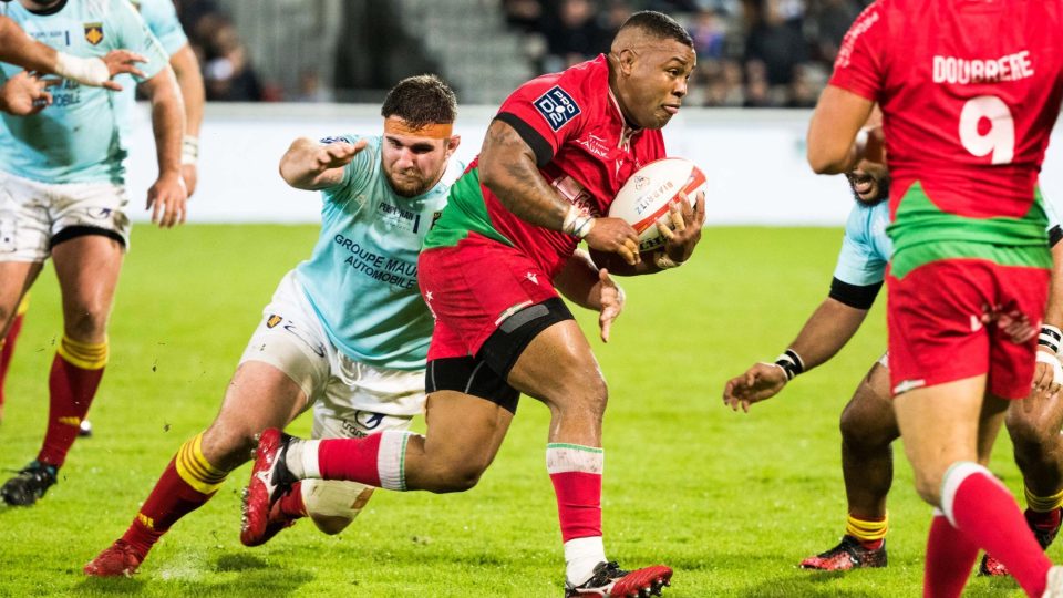 Steffon ARMITAGE of Biarritz during the Pro D2 match between Biarritz and Perpignan on February 20, 2020 in Biarritz, France. (Photo by JF Sanchez/Icon Sport) - Steffon ARMITAGE -  (France)