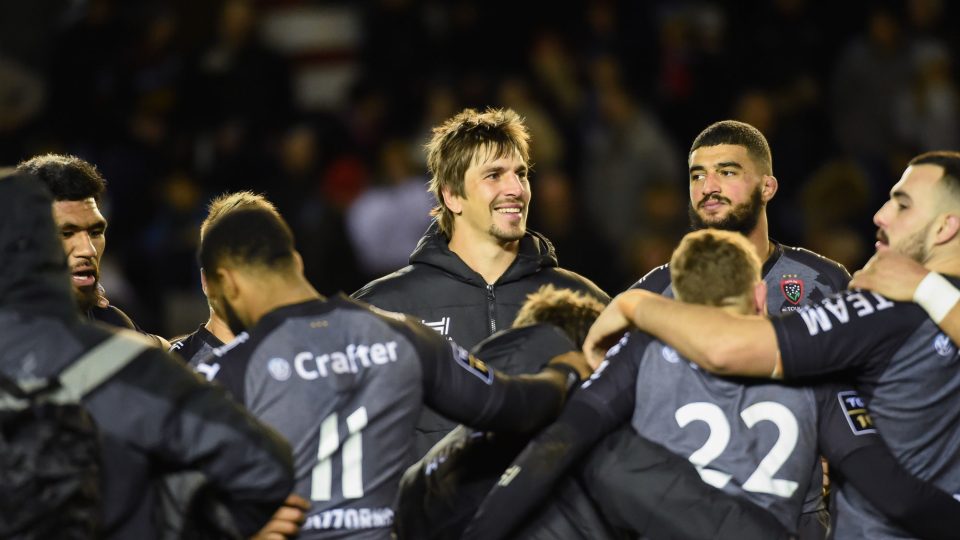 Even ETZEBETH of Toulon celebrates the victory with team-mates  during the Top 14 match between Toulon and Clermont on December 22, 2019 in Toulon, France. (Photo by Alexandre Dimou/Icon Sport) - Even ETZEBETH - Stade Felix Mayol - Toulon (France)