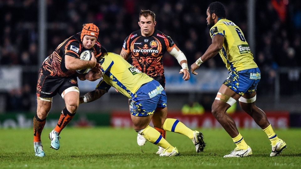 Tom Waldrom / John Ulugia - 12.12.2015 - Exeter Chiefs / Clermont - European Champions Cup