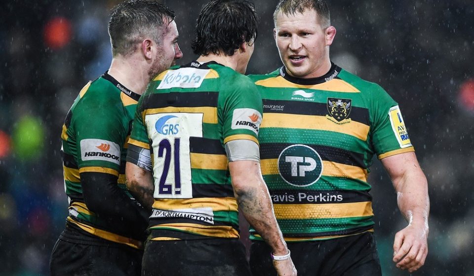Dylan Hartley / JJ Hanrahan - 01.01.2016 - Northampton Saints / Exeter Chiefs - Aviva Premiership