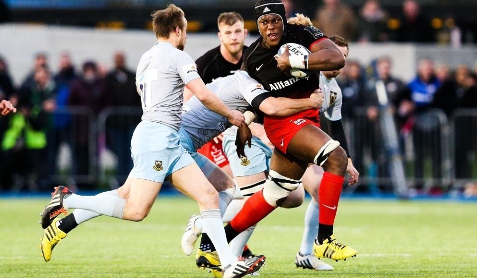 Saracens' Maro Itoje during the 2016 quarter-final of the European Rugby Champions Cup match at the Aviva Stadium, London. .