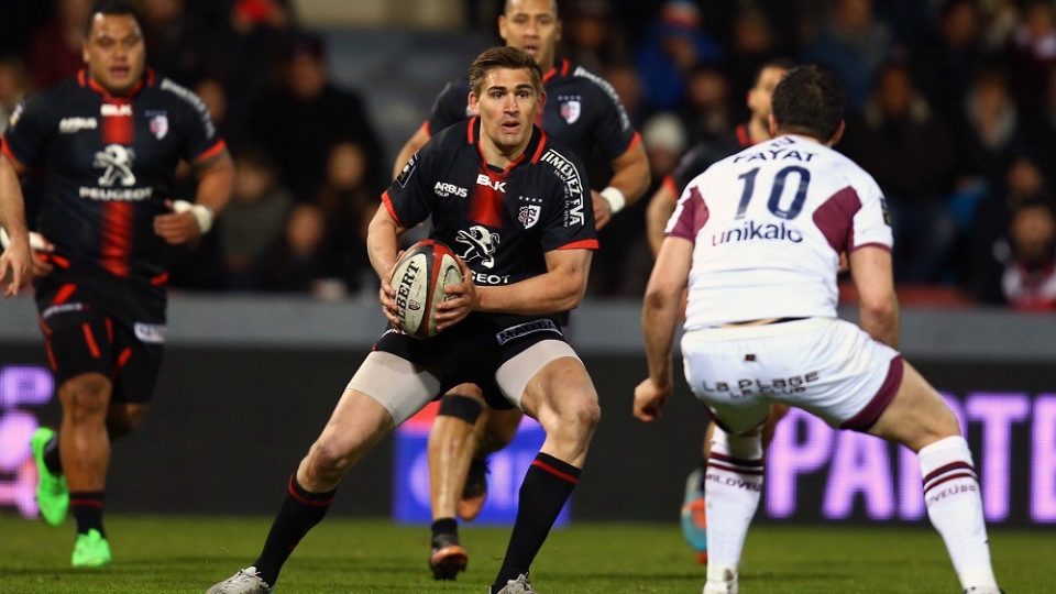 Toby Flood of Toulouse during the French Top 14 match between Toulouse v Bordeaux-Begles at Stade Ernest Wallon on March 11, 2016 in Toulouse, France.