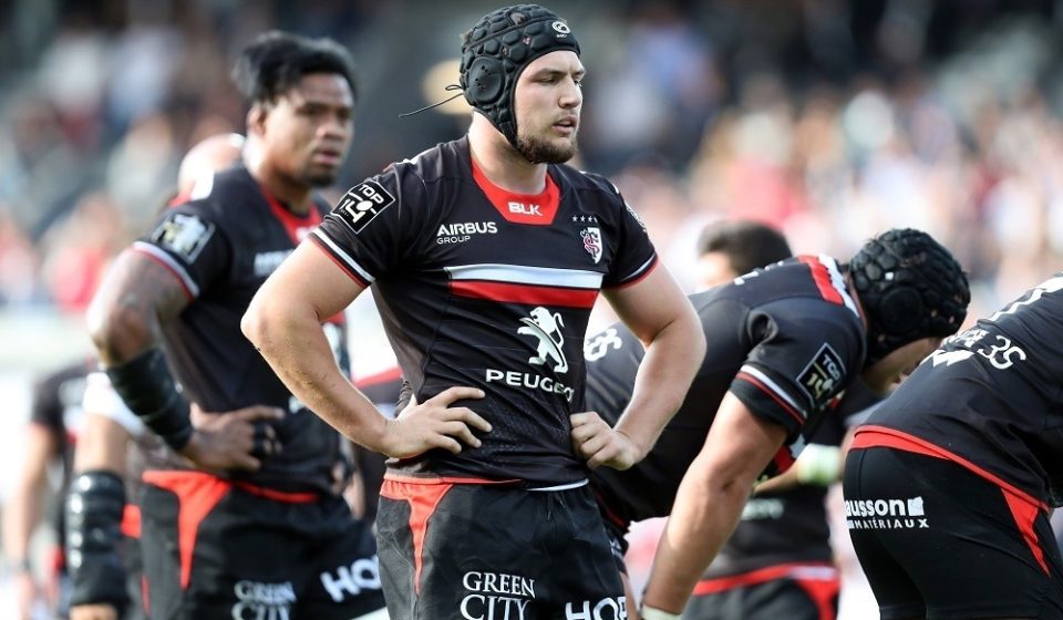 Francois Cros of Toulouse looks dejected during the Top 14 match between Stade Toulousain and Racing 92 on April 16, 2017 in Toulouse, France. (Photo by Manuel Blondeau/Icon Sport)