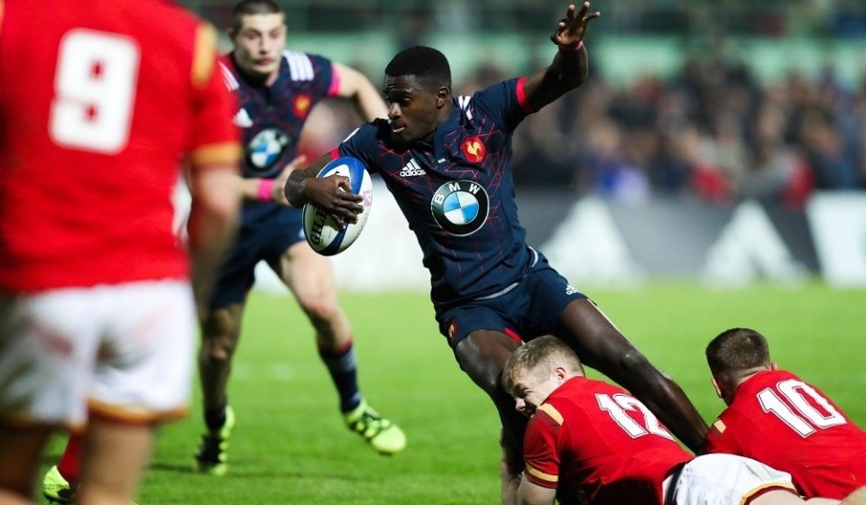 Gabriel N Gandebe of France during the RBS Six Nations match between France U20 and Wales U20 on March 17, 2017 in Montauban, France. (Photo by Manuel Blondeau/Icon Sport)
