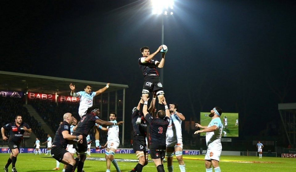 Julien Puricelli of Lyon during the French Pro D2 match between Bayonne and Lyon OU in Bayonne on March 24 2016