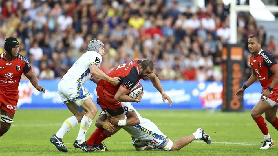 Yoann Maestri of Toulouse during rugby Top 14 match between Stade Toulousain and Clermont Auvergne on May 29, 2016 in Toulouse, France. (Photo by Manuel Blondeau/Icon Sport)