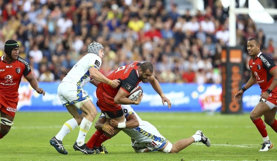 Yoann Maestri of Toulouse during rugby Top 14 match between Stade Toulousain and Clermont Auvergne on May 29, 2016 in Toulouse, France. (Photo by Manuel Blondeau/Icon Sport)