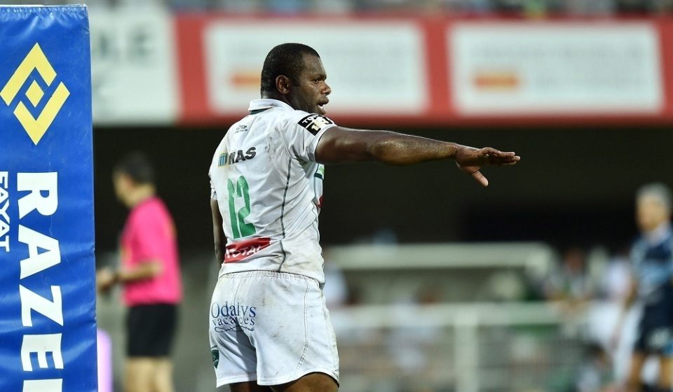 Watisoni Votu of Pau during the Top 14 match between Montpellier Rugby and Section Paloise Pau at  on September 10, 2016 in Montpellier, France. (Photo by Alexandre Dimou/Icon Sport)