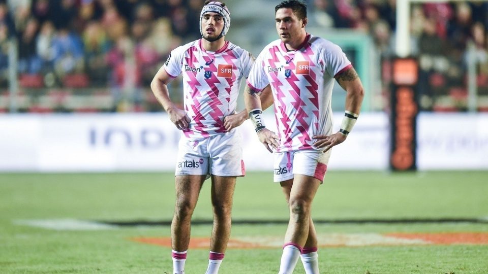 Theo Millet and Raphael Lakafia of Stade Francais during the Top 14 match between Toulon and Stade Francais on November 13, 2016 in Toulon, France. (Photo by Alexandre Dimou/Icon Sport)