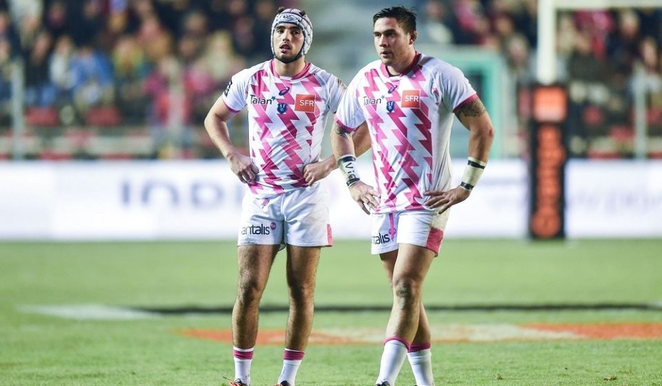 Theo Millet and Raphael Lakafia of Stade Francais during the Top 14 match between Toulon and Stade Francais on November 13, 2016 in Toulon, France. (Photo by Alexandre Dimou/Icon Sport)