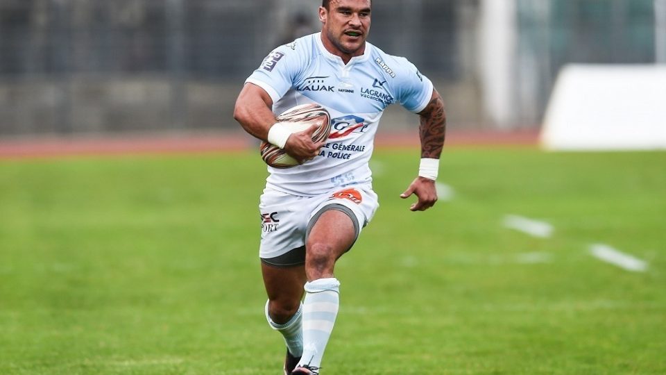 Kade Poki of Bayonne during the French Pro D2 between Bayonne and Narbonne on 22th April, 2016
