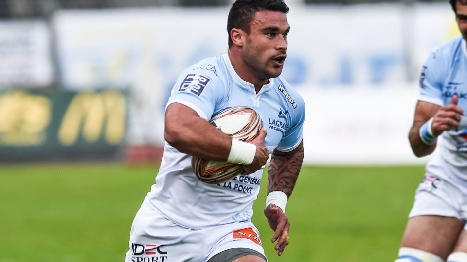 Kade Poki of Bayonne during the French Pro D2 between Bayonne and Narbonne on 22th April, 2016