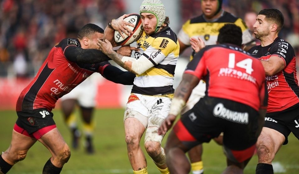 Gabriel Lacroix of La Rochelle during the French Top 14 match between Toulon and La Rochelle on January 28, 2017 in Toulon, France. (Photo by Alexandre Dimou/Icon Sport )