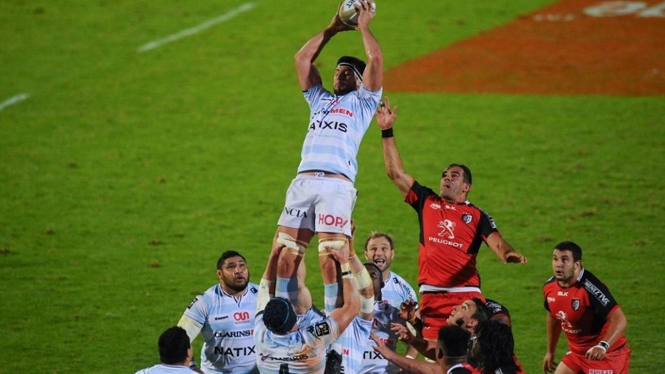 Manuel Carizza of Racing 92 during the Play-off Top 14 match between Racing 92 and Toulouse at Stade Yves Du Manoir on June 11, 2016 in Paris, France. ( Photo by Andre Ferreira / Icon Sport )