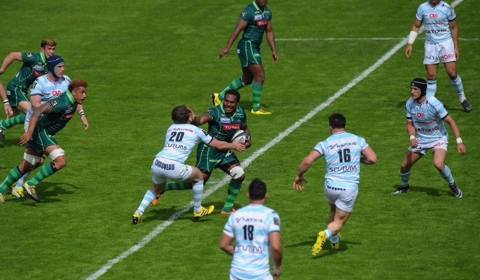 Mosese Ratuvou of Pau during the French Top 14 rugby union match between Racing 92 v Pau at Stade Yves Du Manoir on May 21, 2016 in Paris, France. ( Photo by Andre Ferreira / Icon Sport )