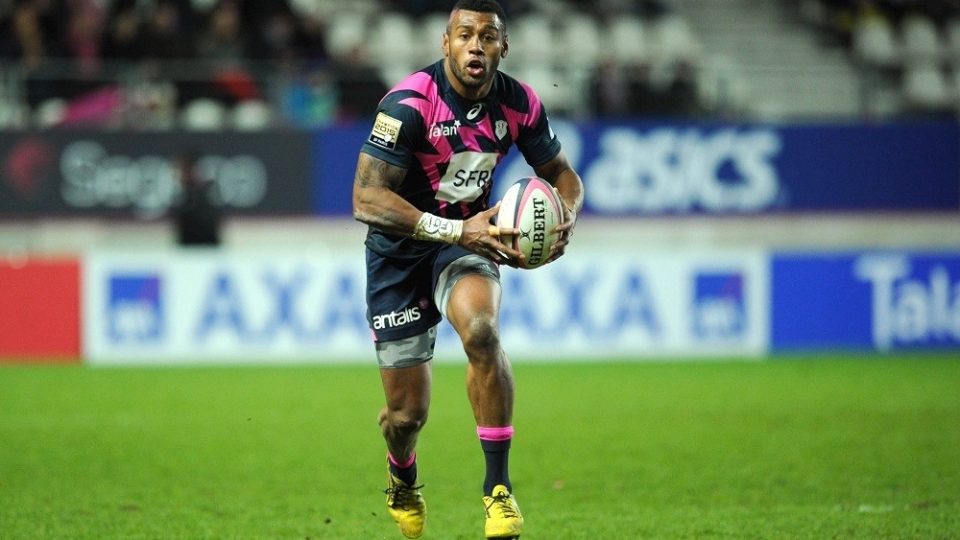 Waisea Vuidravuwalu of Stade Francais during the French Top 14 match between Stade Francais v Grenoble at Stade Jean-Bouin on February 27, 2016 in Paris, France.