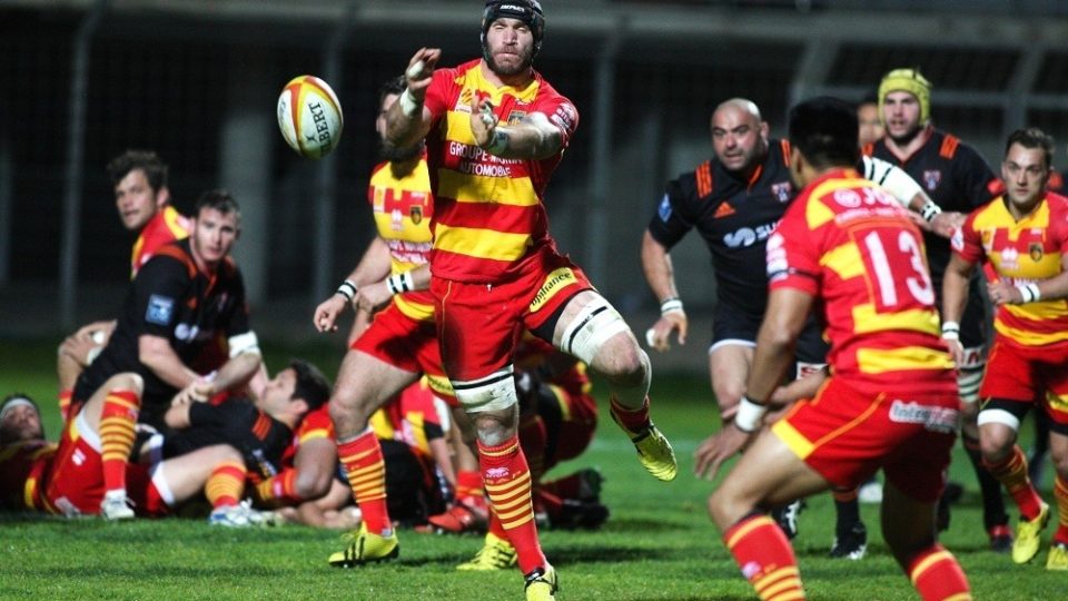 Alasdair STOKOSCH of USAP during the French Pro D2 match between Perpignan USAP and Narbonne on 25th March, 2016